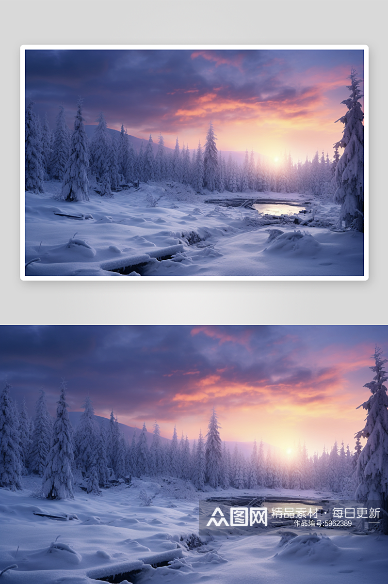 冬天冬季自然风景图片素材