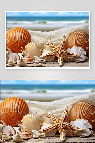 海星海边海滩素材图片