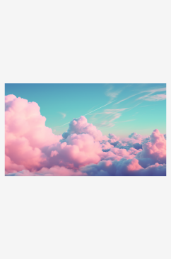 唯美云朵背景AI插图云背景