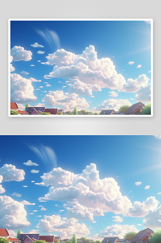 唯美云朵背景AI插图云背景