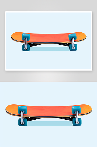 AI插图数字艺术滑板车素材图片
