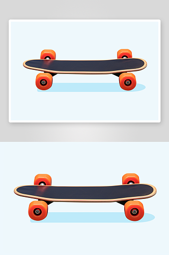 AI插图数字艺术滑板车素材图片