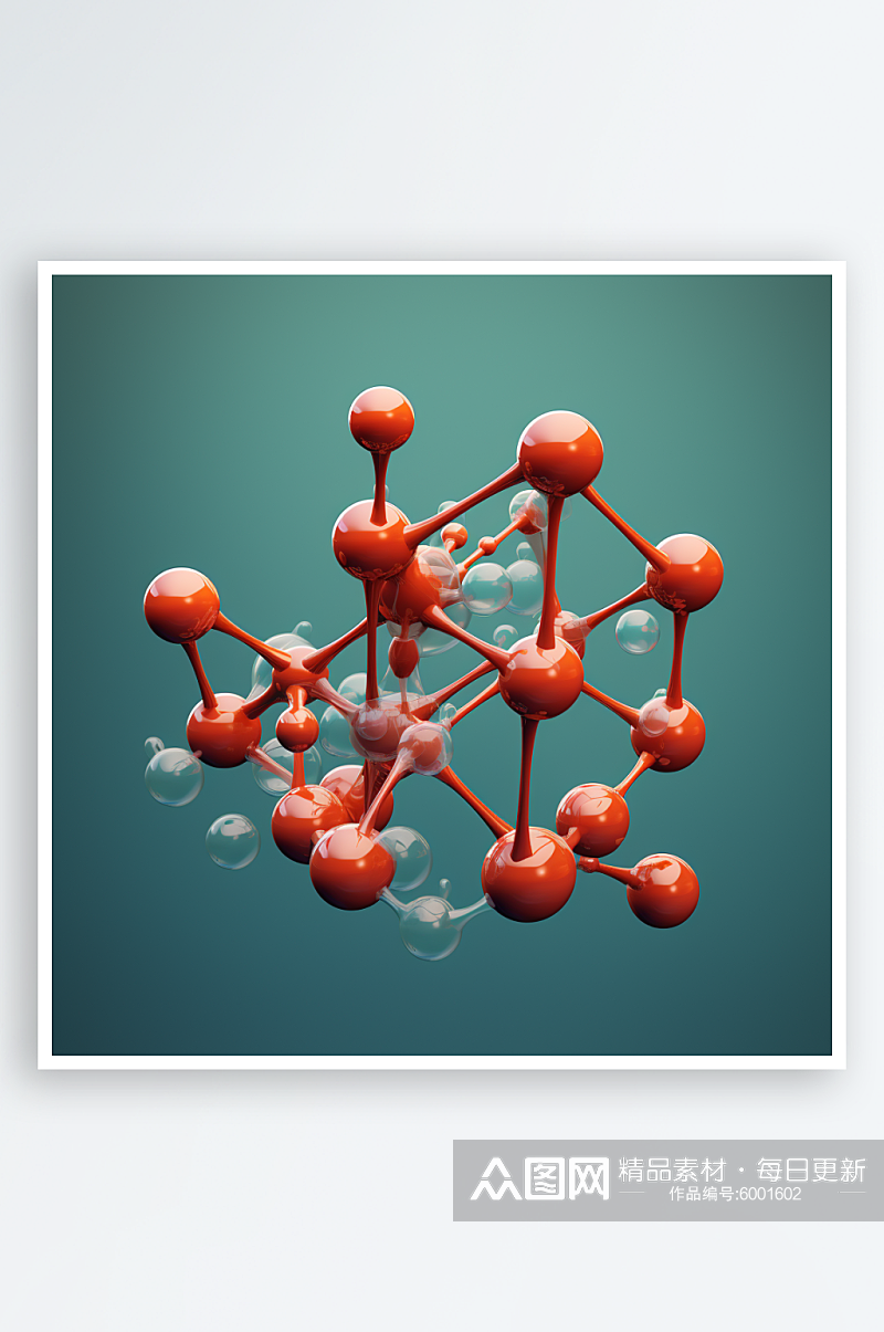 AI插图数字艺术分子素材图片素材