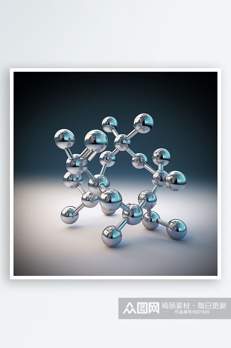 AI插图数字艺术分子素材图片素材