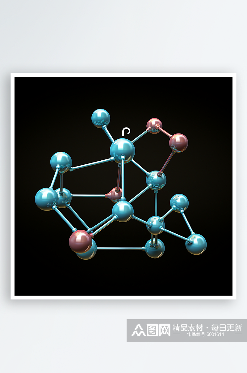 AI插图数字艺术分子素材图片素材