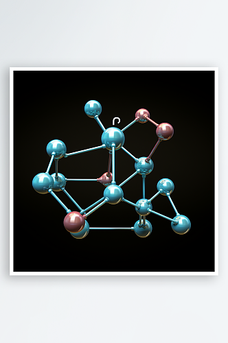 AI插图数字艺术分子素材图片