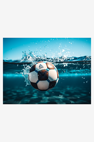 AI插图数字艺术科足球背景素材图片