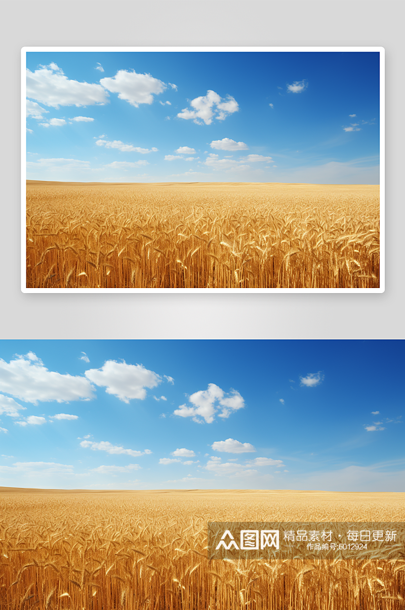 AI插图数字艺术麦子麦田背景素材图片素材