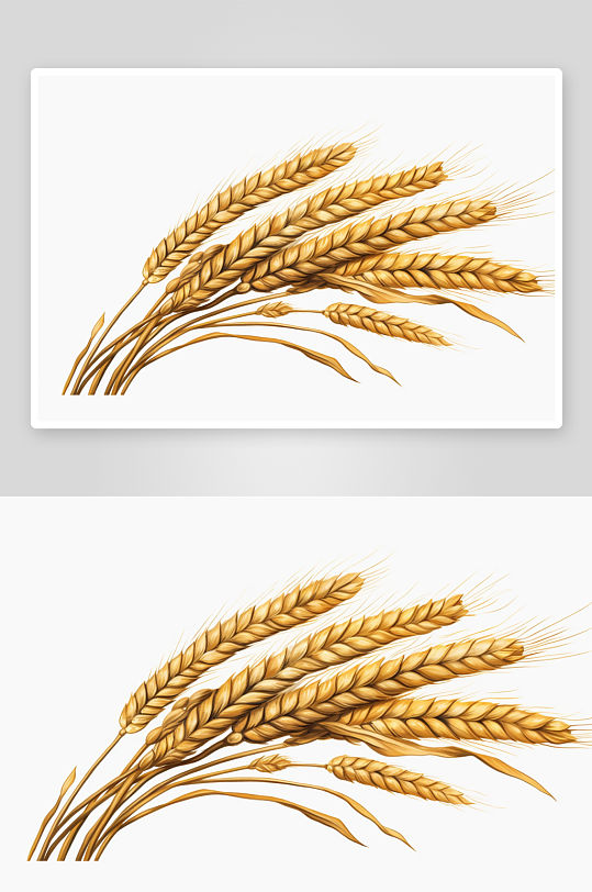 AI插图数字艺术麦子麦田背景素材图片