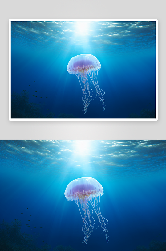 AI数字艺术唯美水母背景素材图片