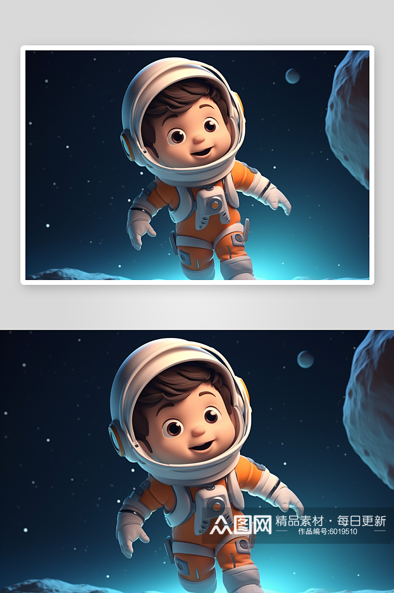 AI数字艺术太空人素材图片素材