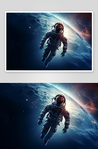 AI数字艺术太空人素材图片
