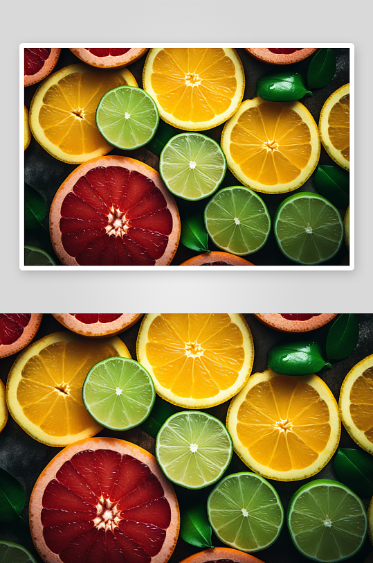 数字艺术AI图水果背景素材图片