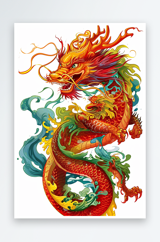 数字艺术AI图龙年素材图片