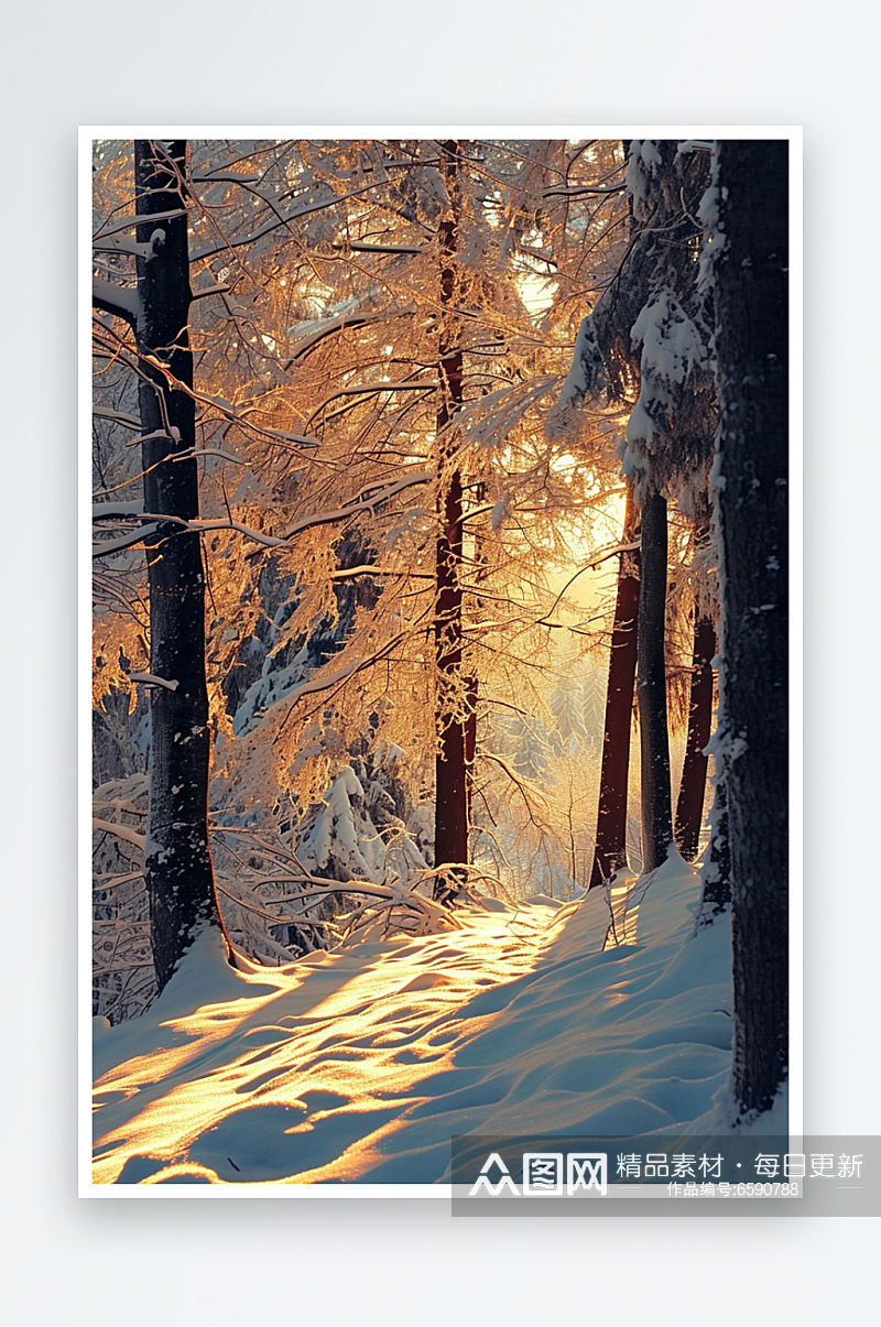 数字艺术AI图冬天风景素材图片素材