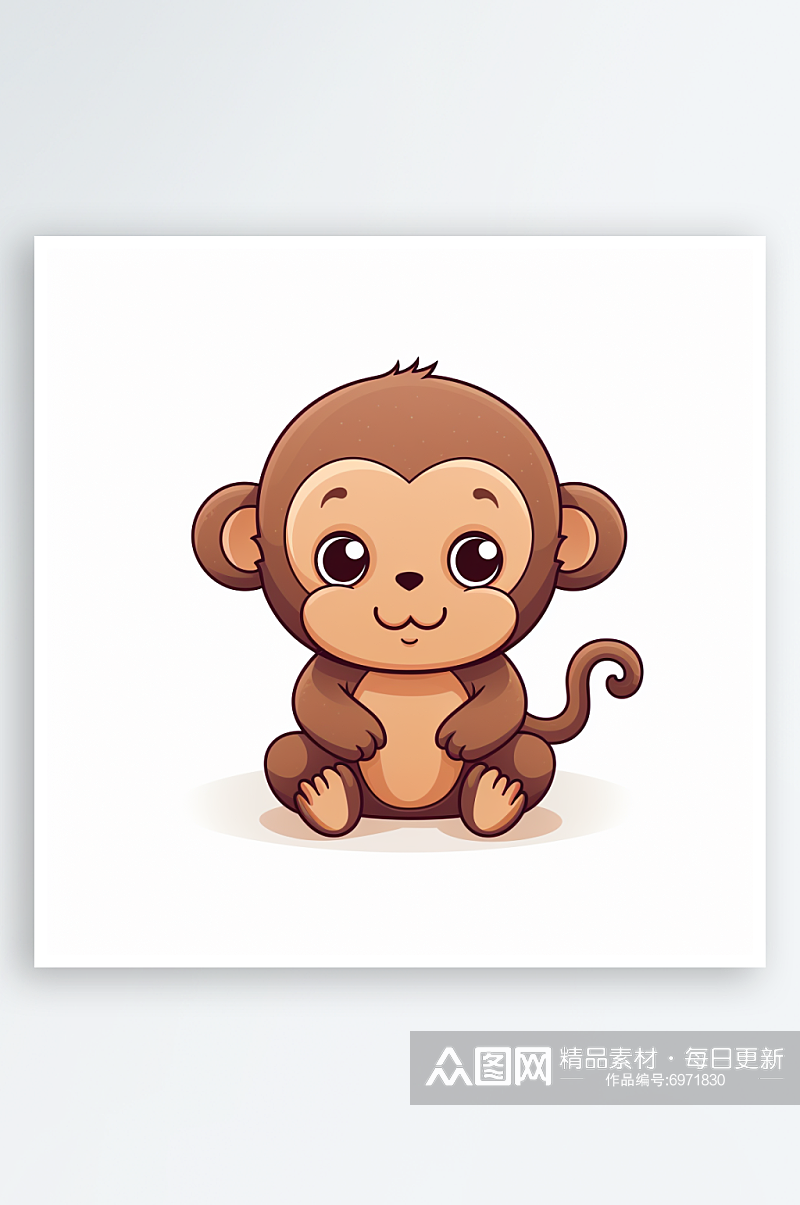 数字艺术AI图卡通猴子素材图片素材