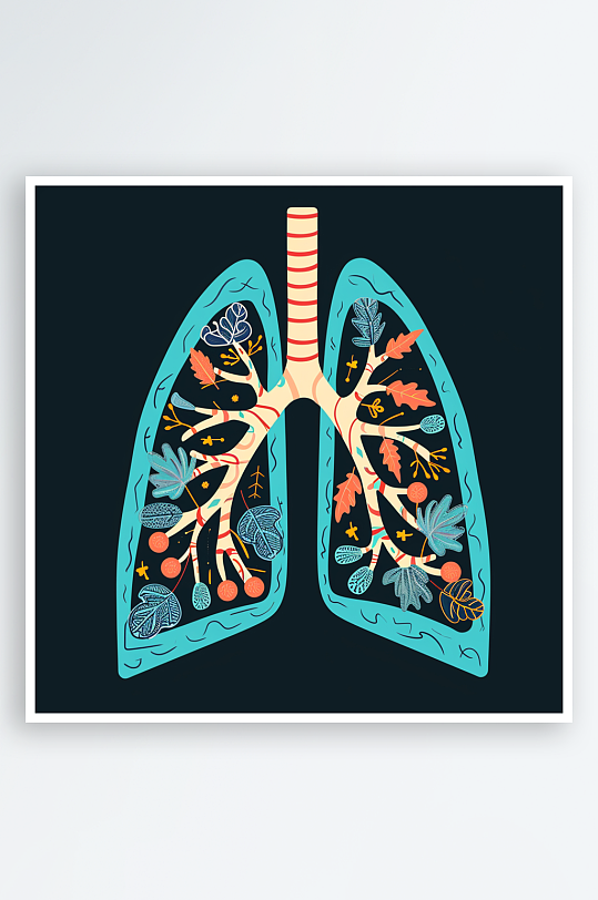 人体肺部素材图AI图数字艺术