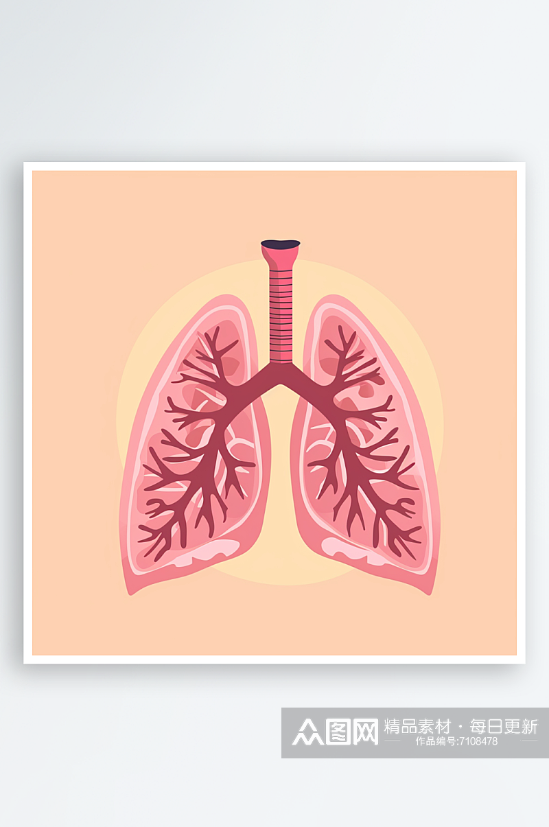 简约人体肺部素材图AI图数字艺术素材