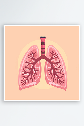 简约人体肺部素材图AI图数字艺术