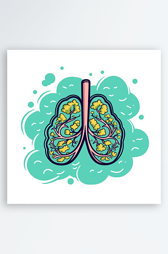 人体肺部素材图AI图数字艺术