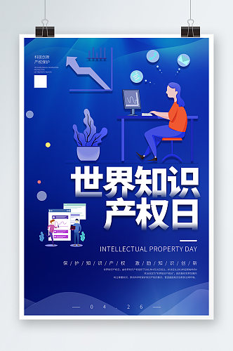 创意世界知识产权日海报