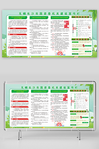 机关单位禁止吸烟展板