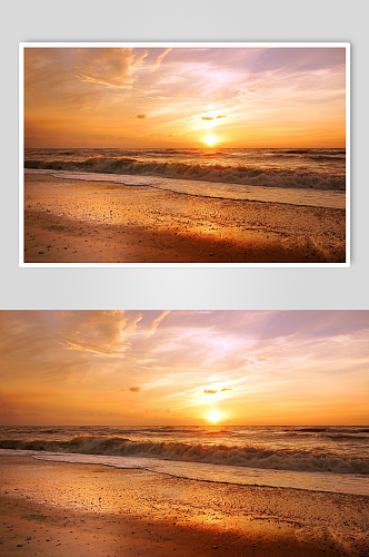 海滩日出日落摄影