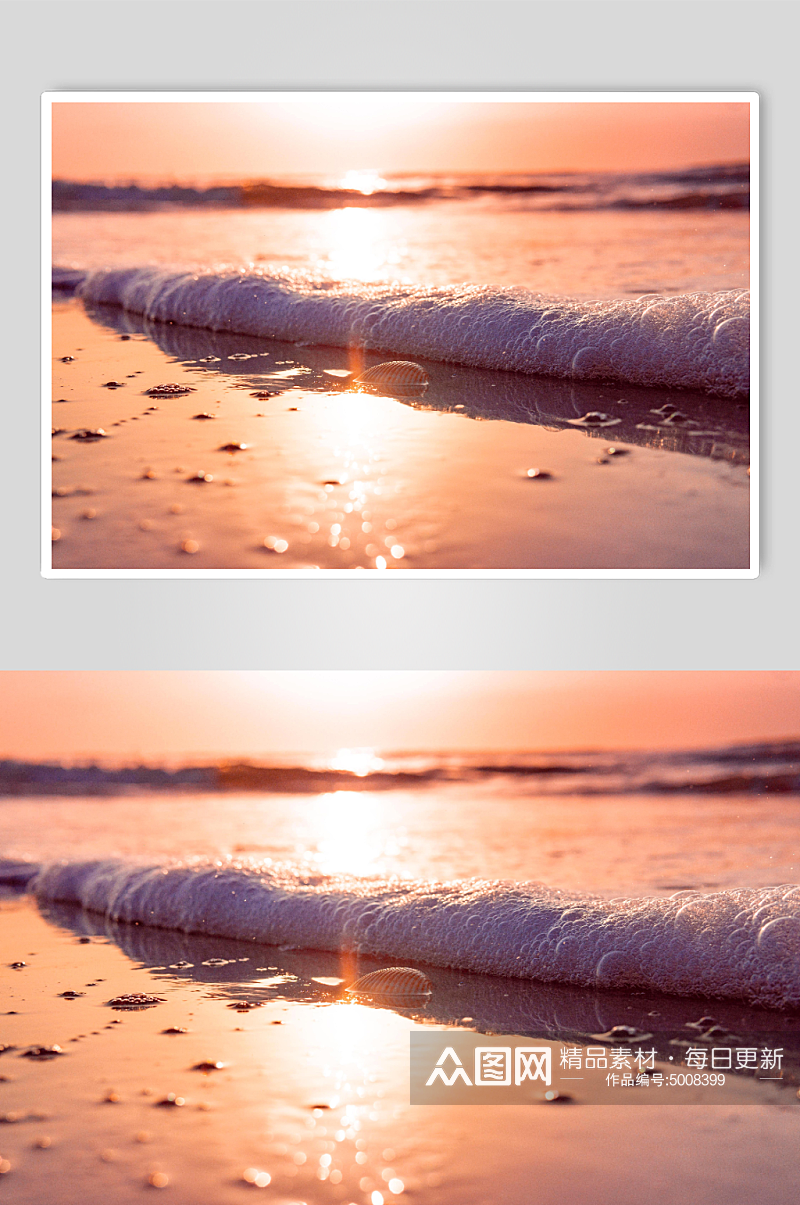 海滩沙滩日落摄影图片素材