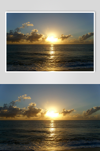 海滩日出日落摄影