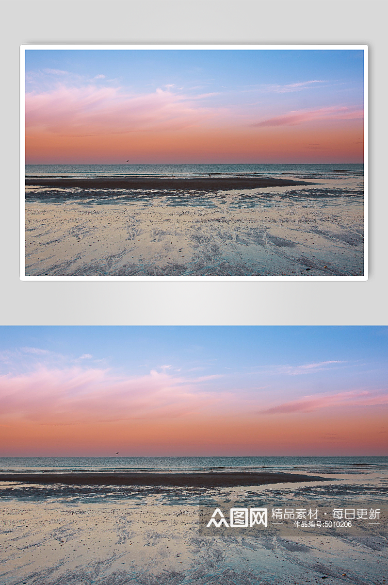 日出日落海滩摄影素材