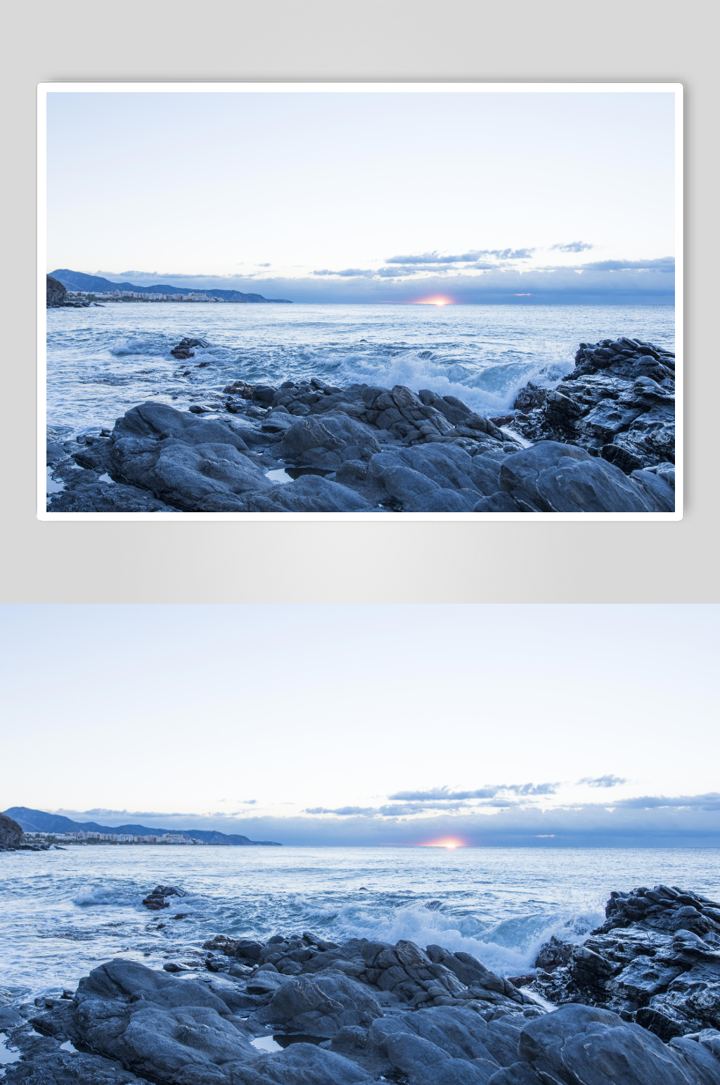 海滩日出日落摄影素材
