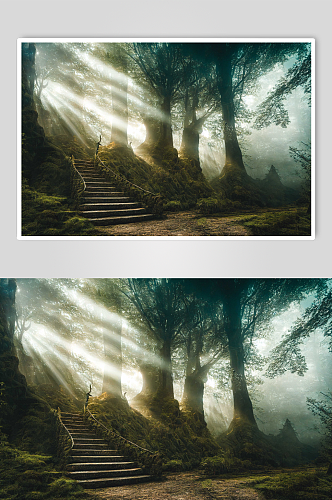 梦幻森林背景图片