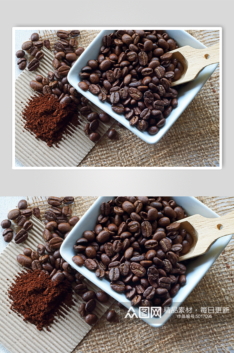 创意咖啡豆背景图片素材