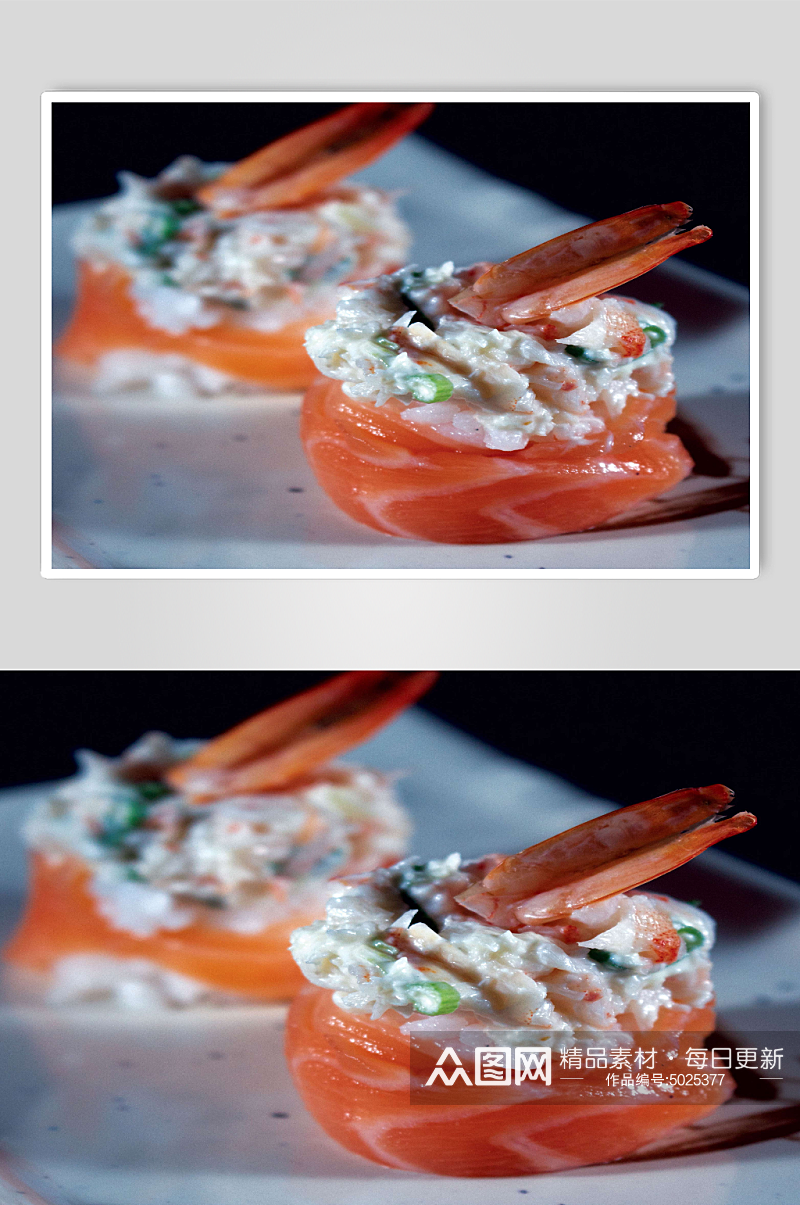 三文鱼寿司摄影图片素材