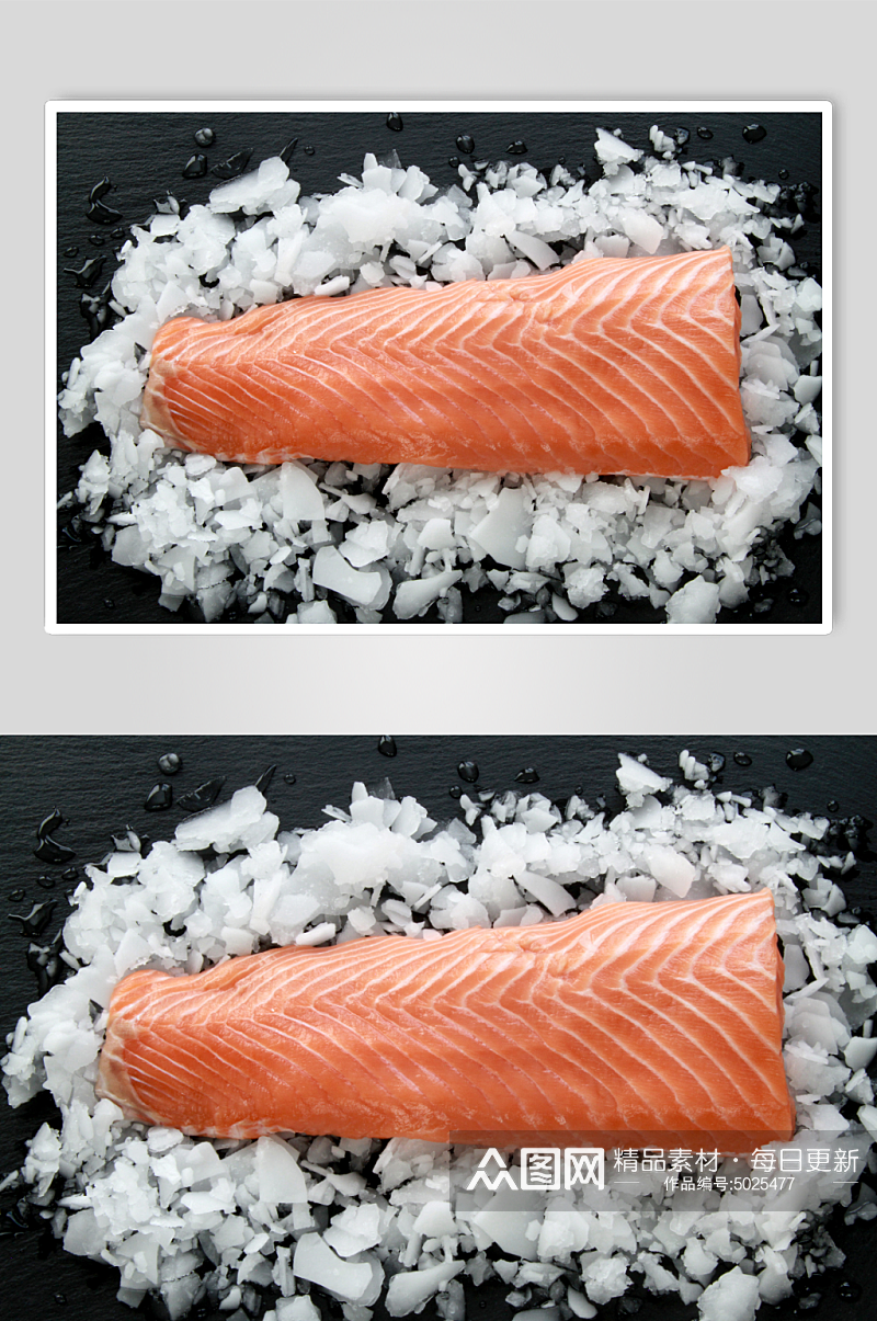 新鲜的三文鱼美食摄影素材