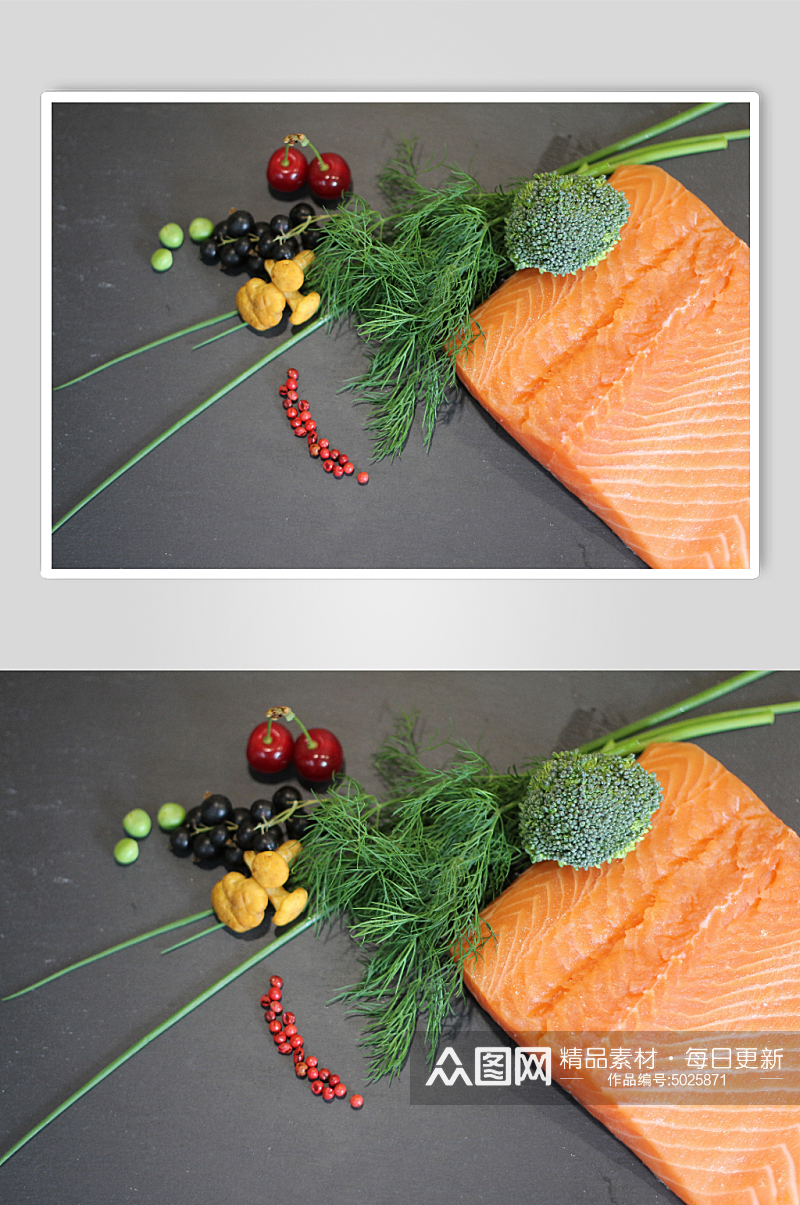 创意美食三文鱼图片素材