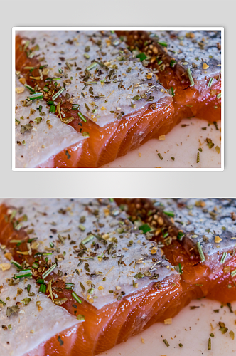 三文鱼西餐美食摄影图片