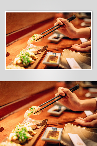 日式三文鱼创意摄影