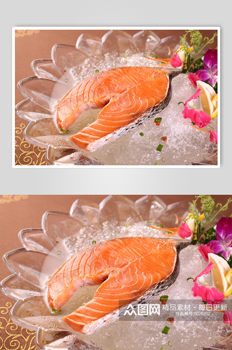 生鲜三文鱼摄影图片素材