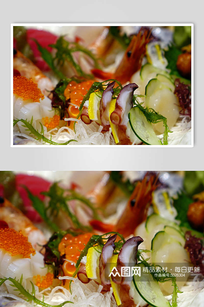 三文鱼沙拉美食图片素材