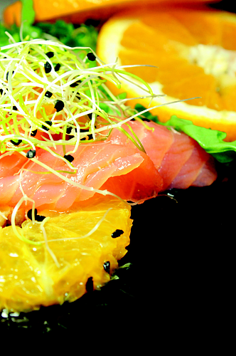 日式美食三文鱼创意摄影