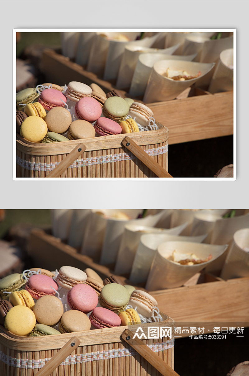 法式甜品马卡龙图片摄影素材