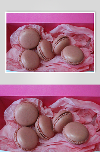 粉色马卡龙甜品图片