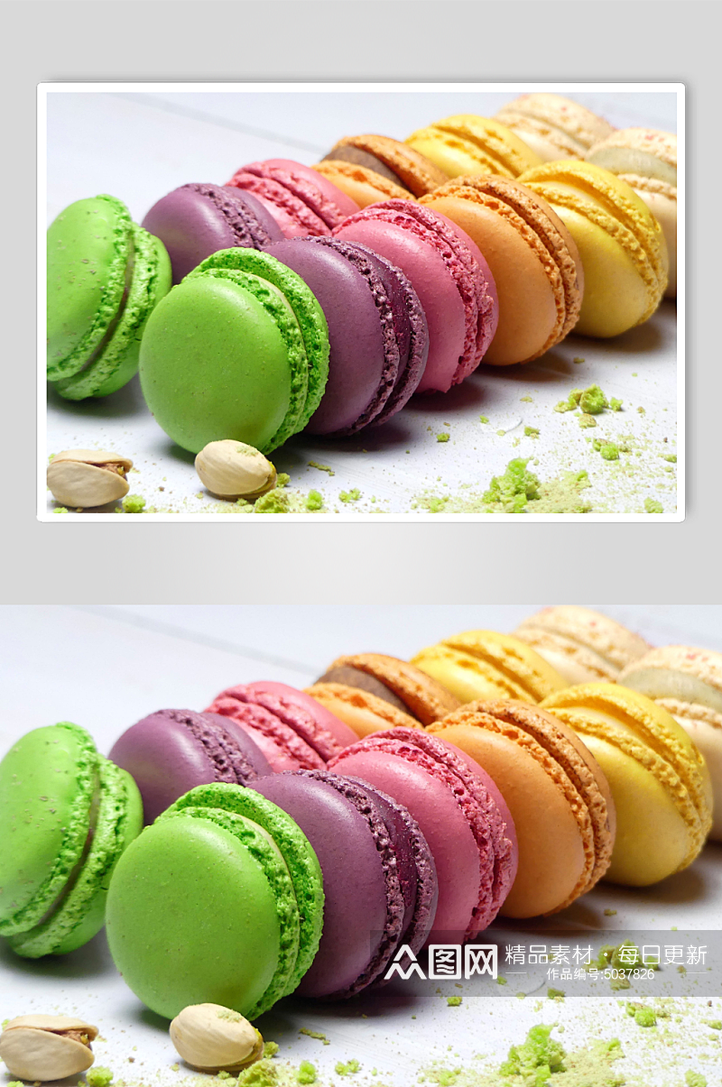精致马卡龙法式甜品图片素材