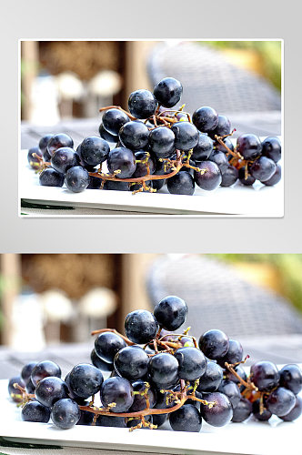 紫葡萄水果实拍摄影图片