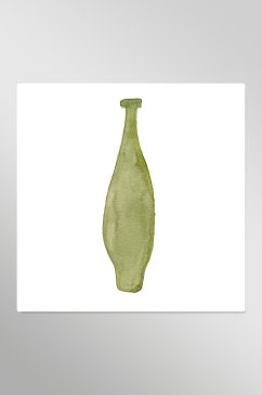 简约绿色花瓶装饰画