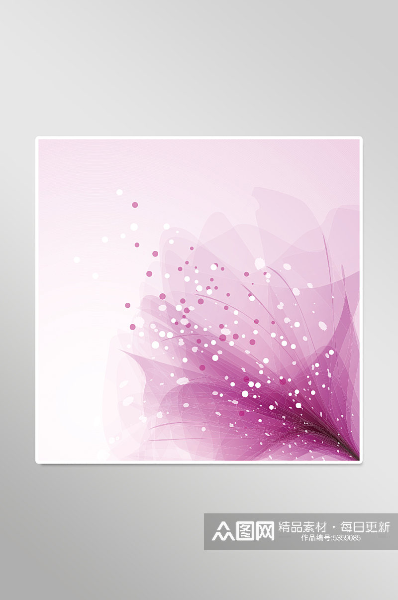 弥散风紫色花朵背景素材