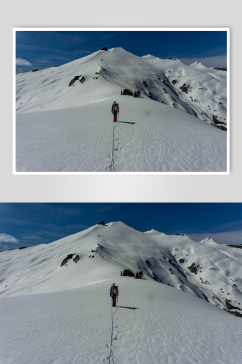 创意滑雪雪山高清摄影图片