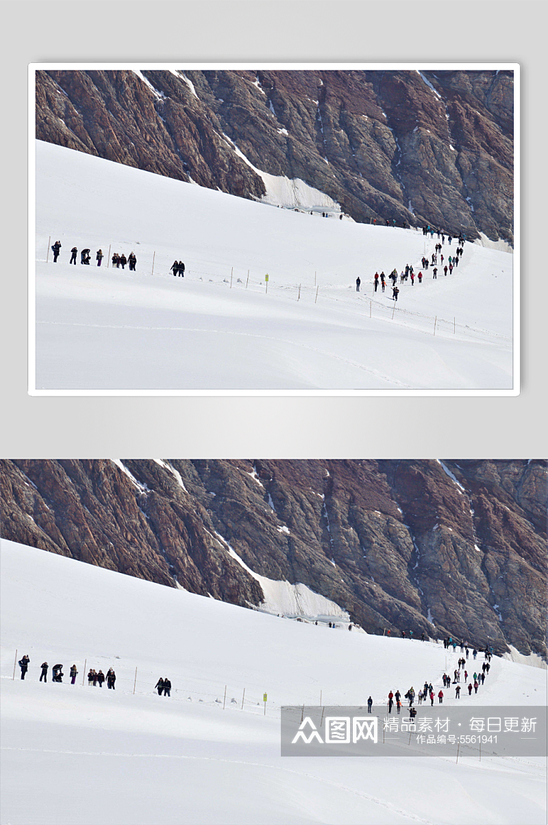 创意滑雪雪山高清摄影图片素材