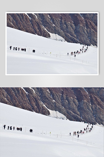 创意滑雪雪山高清摄影图片